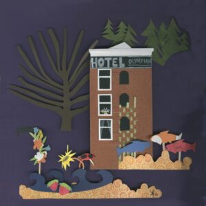 "Procession on Washington" Art Piece, hand cut paper $280.00