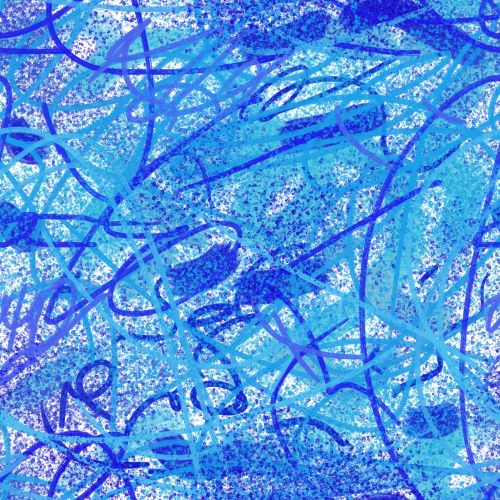 Angela Yoder blue confetti fabric on Spoonflower