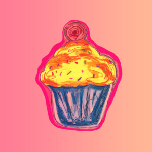 Cupcake Pin by Villa Park Hearts