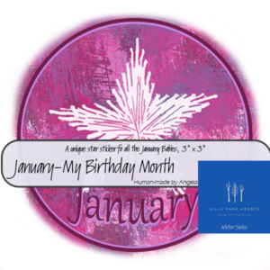 January-My Birthday Month Star Sticker