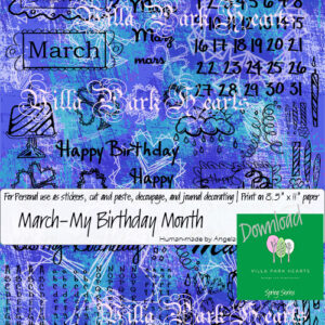 March-My Birthday Month
