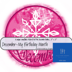 December-My Birthday Month Snowflake Sticker